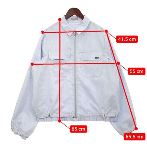 ChristianDior　ストライプ　ジャケット Dior ディオール ブルゾン ストライプ ジップジャケット ChristianDior
