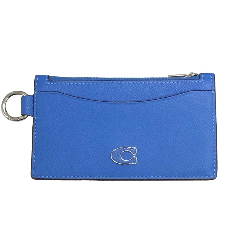 COACH コーチ ジップ カード ケース CJ879 クロスグレイン レザー 