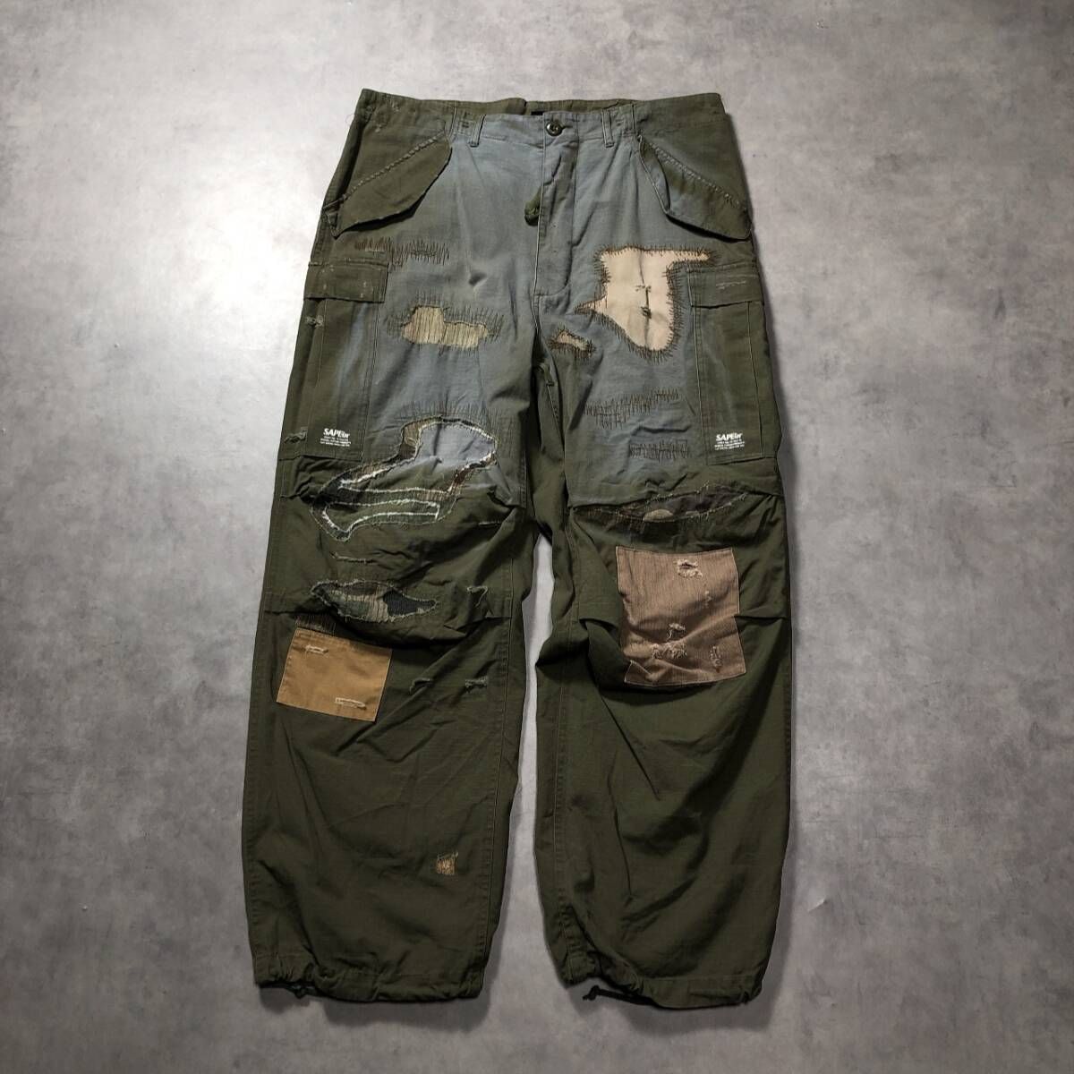 サプール　リメイクワークパンツ GQ4867◇SAPEur : M-65 Re Make Cargo Pants◇XL◇カーキ サプール