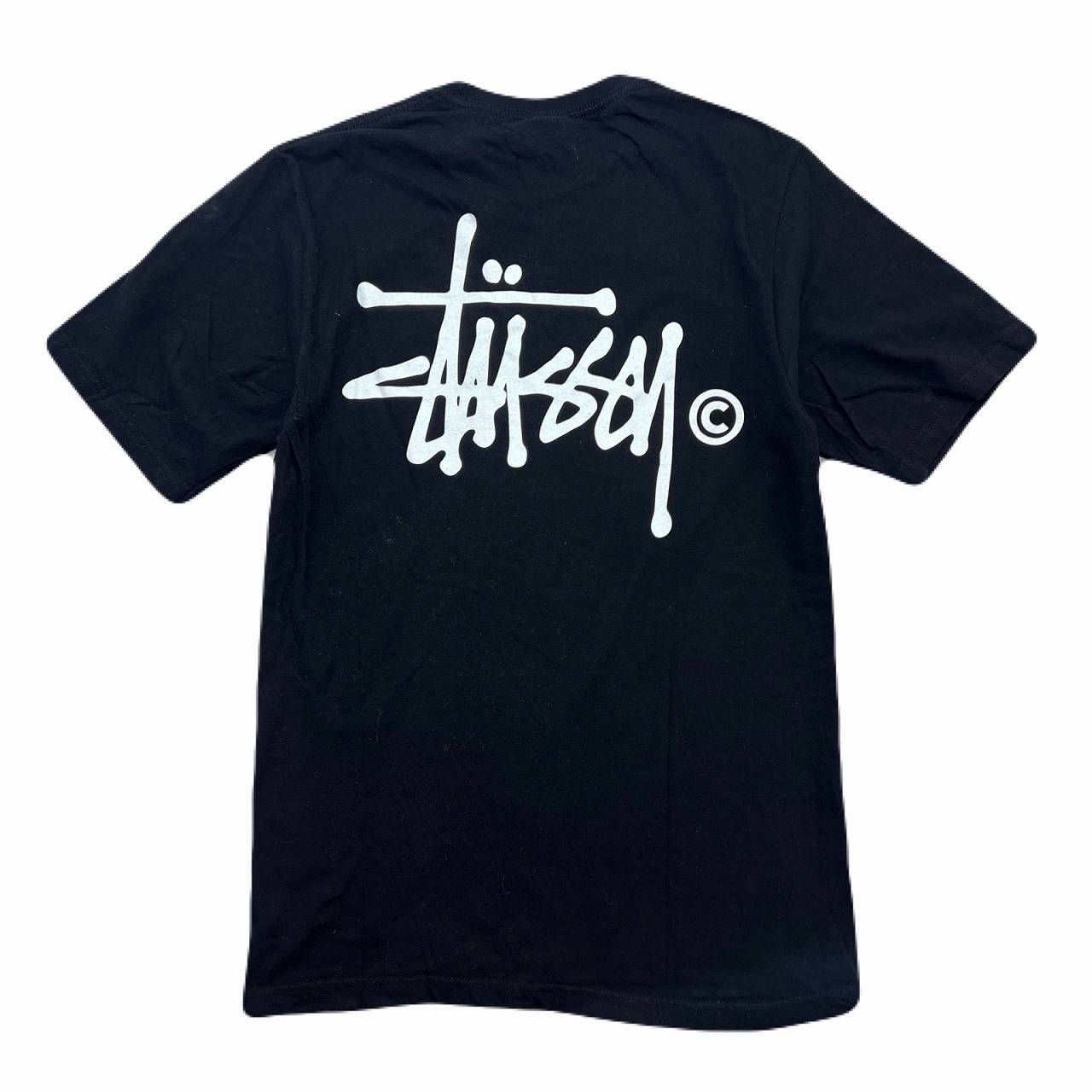 ステューシー Tシャツ メンズ Sサイズ ブラック 半袖 バックプリント 