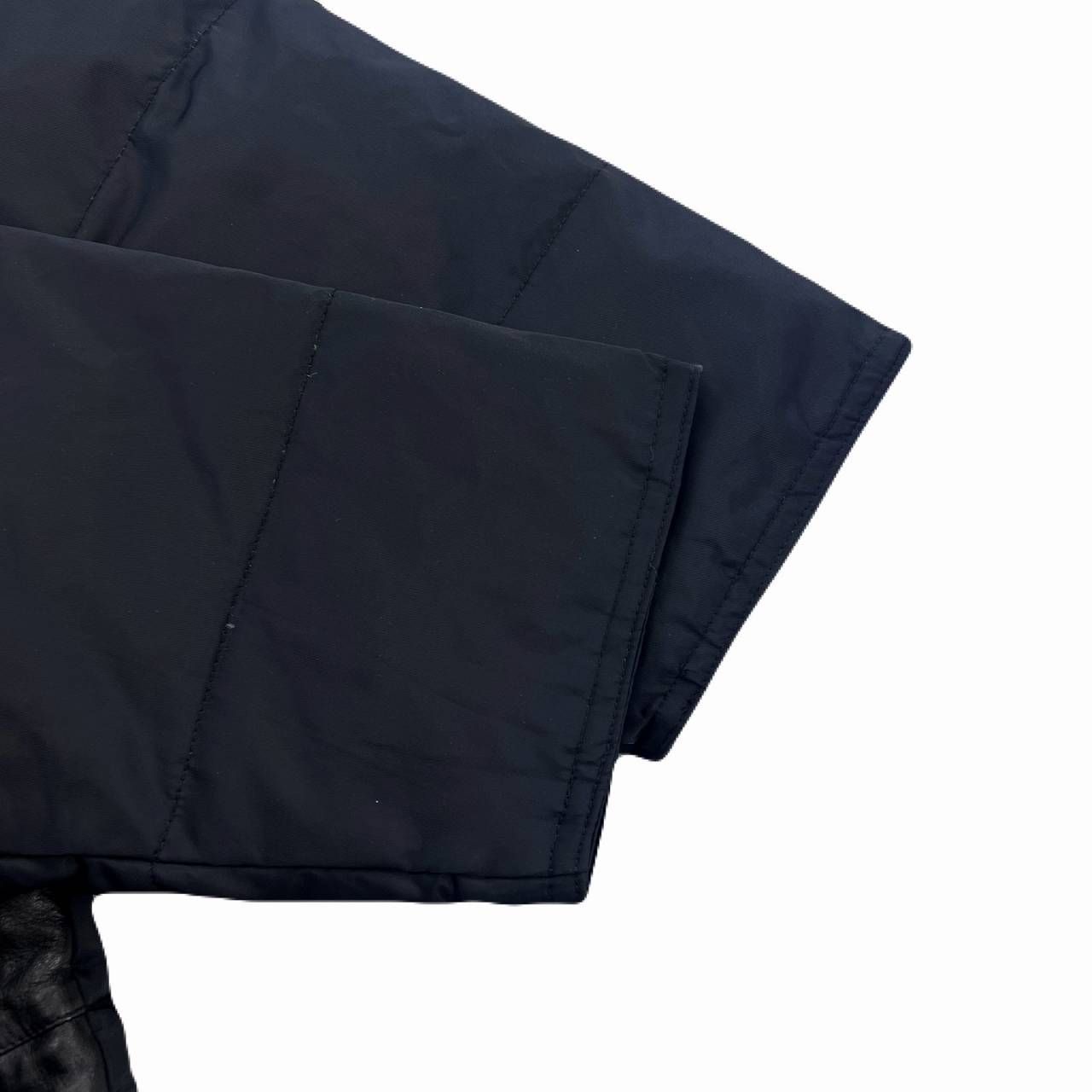 barassi ダウンジャケット レザー × ナイロン 切替え メンズ 46サイズ 