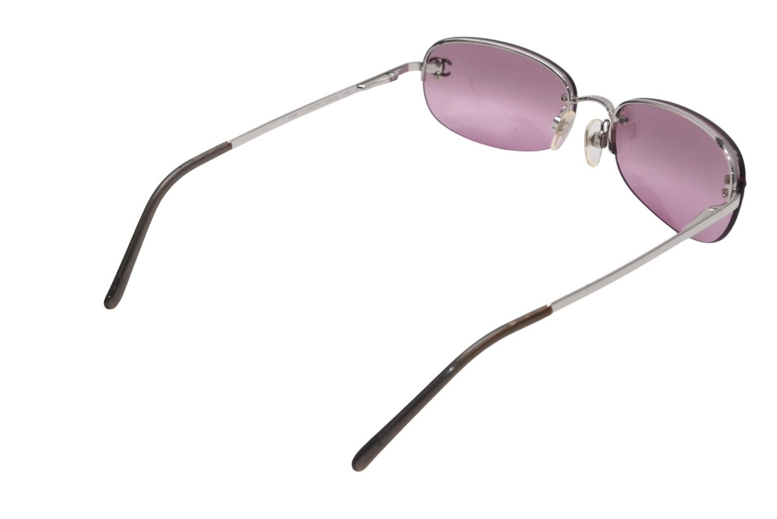 極美品 CHANEL シャネル ハーフリム サングラス アイウェア 4099 c.124