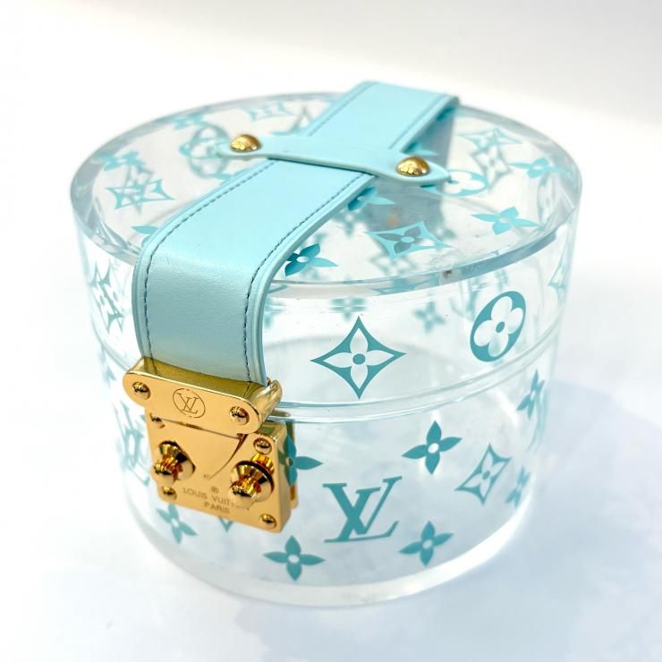 【非売品】LOUIS VUITTON ノベルティ ボワット・スコット モノグラム クリア ブルー 鑑定済み イタリア製 正規品 ルイ・ヴィトン