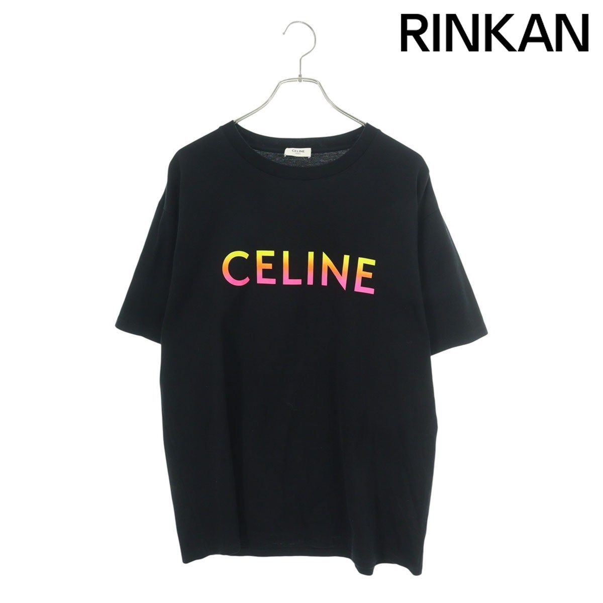 セリーヌ  2X10B671Q ルーズフィットグラデーションロゴプリントTシャツ メンズ L