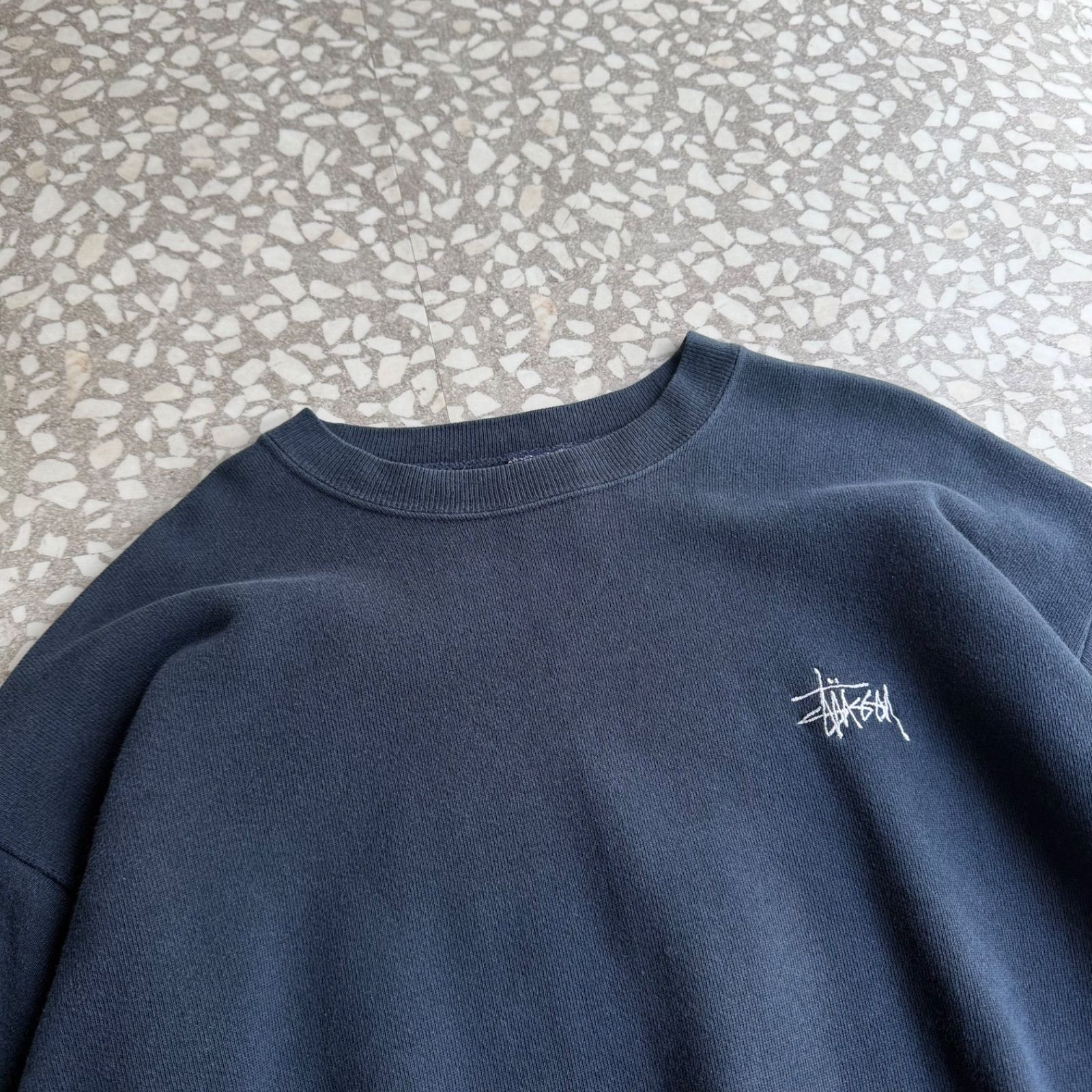 STUSSY / 80-90's embroidery sweat オールドステューシー 白タグ