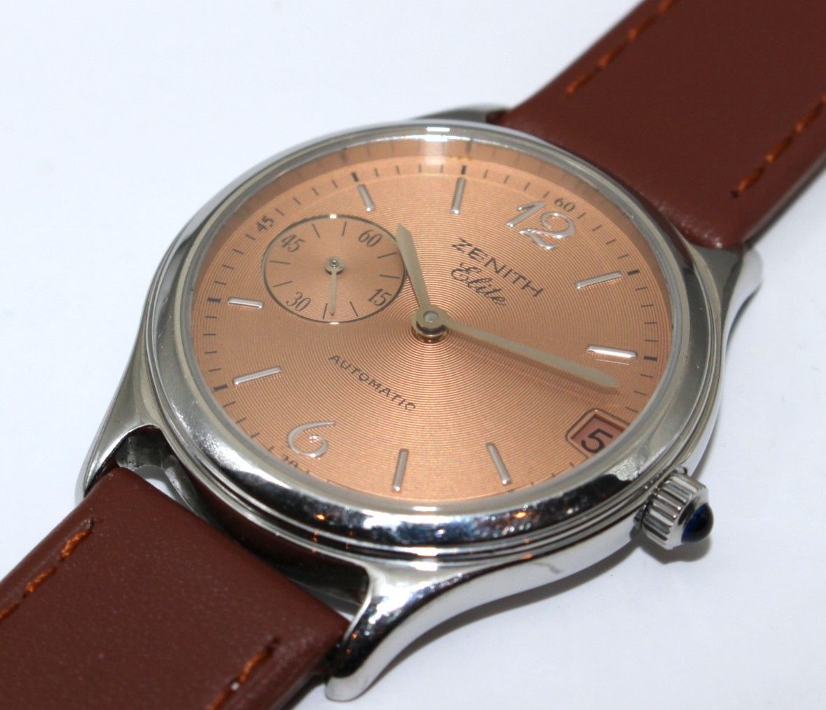  VRW-1650 時計 ZENITH ゼニス 01.0050.680 エリート スモールセコンド PK文字盤 ボーイズ 自動巻き 稼働品 秋コーデ 自動巻き時計 腕時計(アナログ)