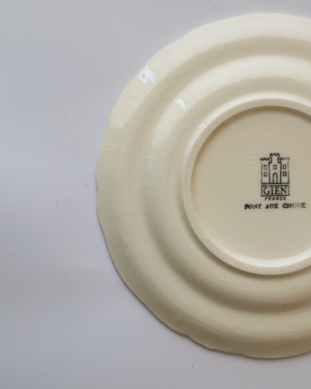 Gien ジアン フランスアンティーク Pont aux Choux 米粒模様 平皿