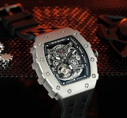  正規品ー ー未開封 Tsar Bomba Titanium TB8208T-01 カジュアルジャケット 自動巻き時計 腕時計(アナログ)