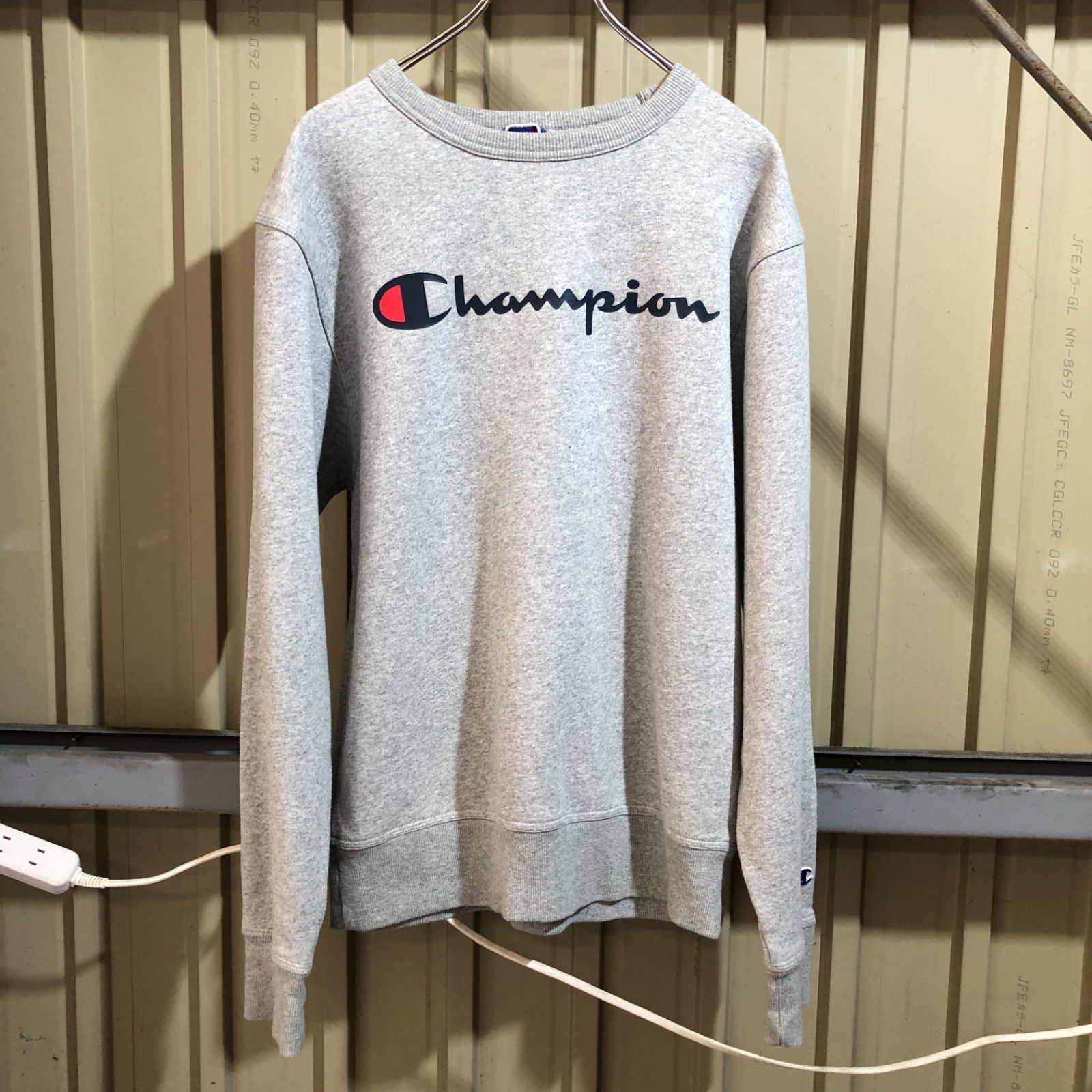 2097 Champion トレーナー グレー L チャンピオン スウェット プリント 