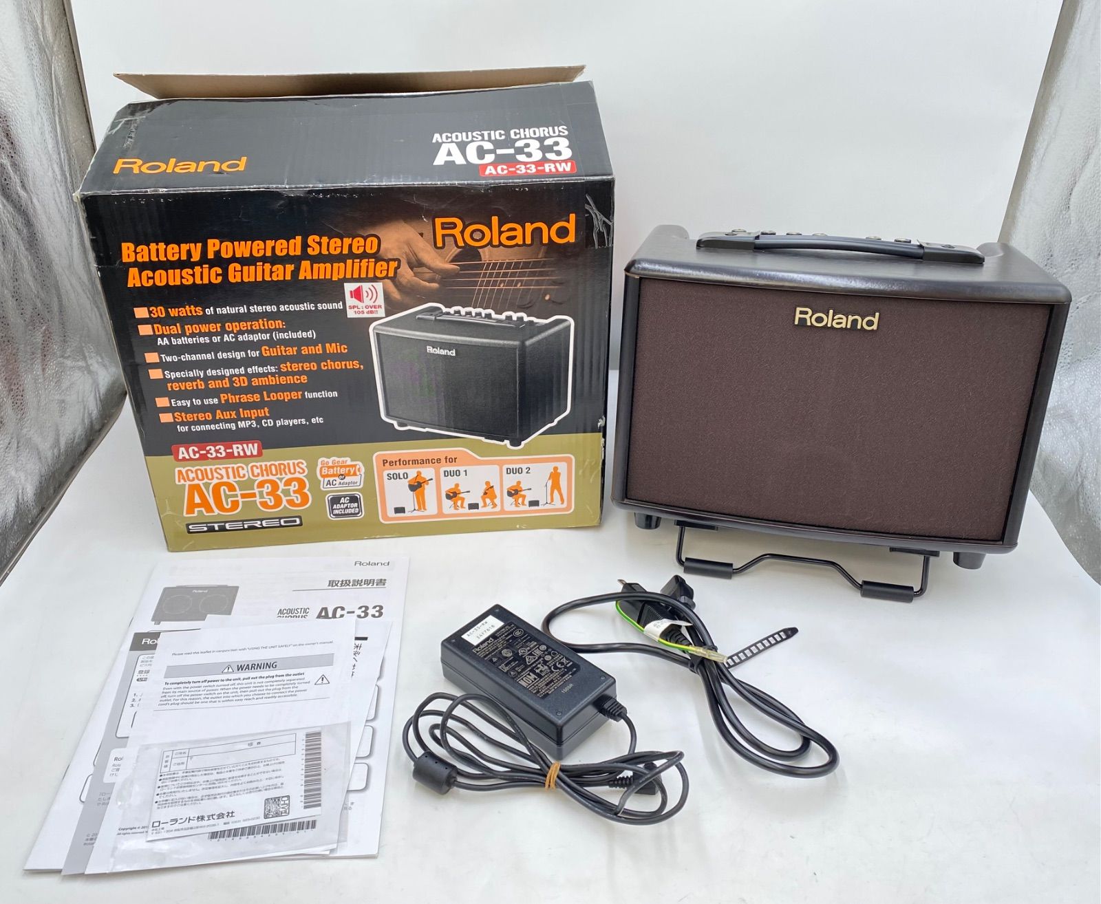 Roland ローランド アコースティック ギター アンプ AC-33 - メルカリ