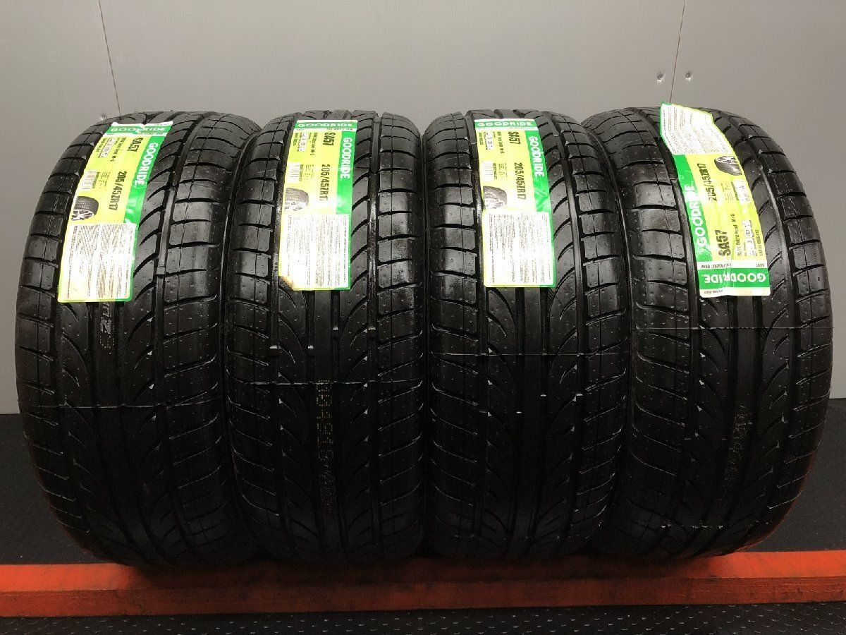 【新品】GOODRIDE SA-57 205/45ZR17 88W 17インチ 夏タイヤ 4本 20年製 MINI CR-Z ノート ロードスター プジョー207等　(STR038) 新品】GOODRIDE SA-57 205/45ZR17 88W 17インチ 夏タイヤ 4本 20年製