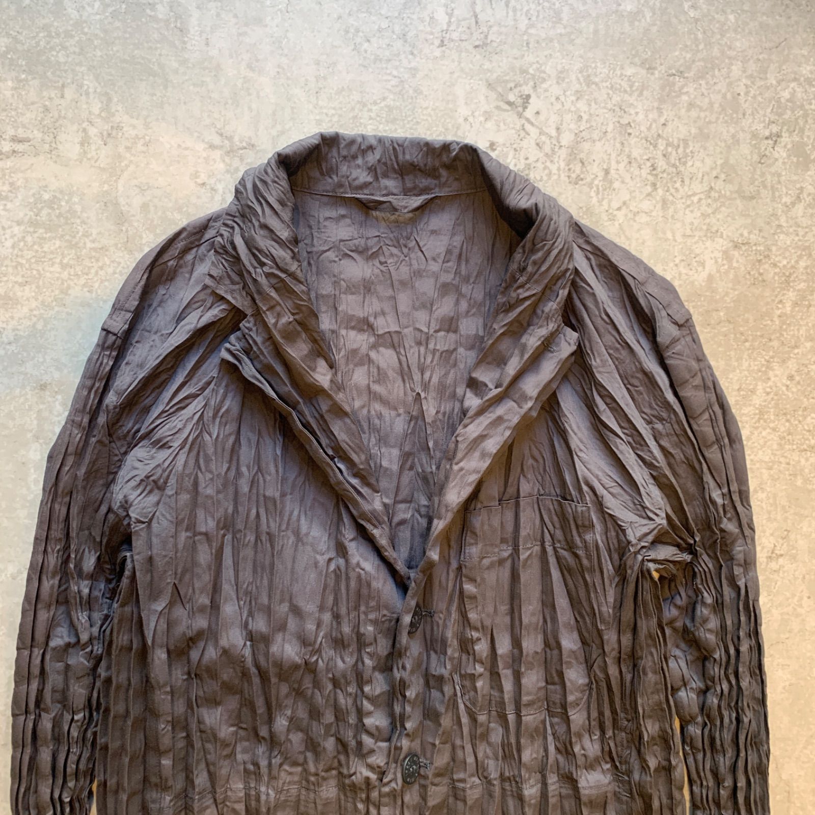 ISSEY MIYAKE MEN 皺加工ジャケット テーラード型 イッセイミヤケメン