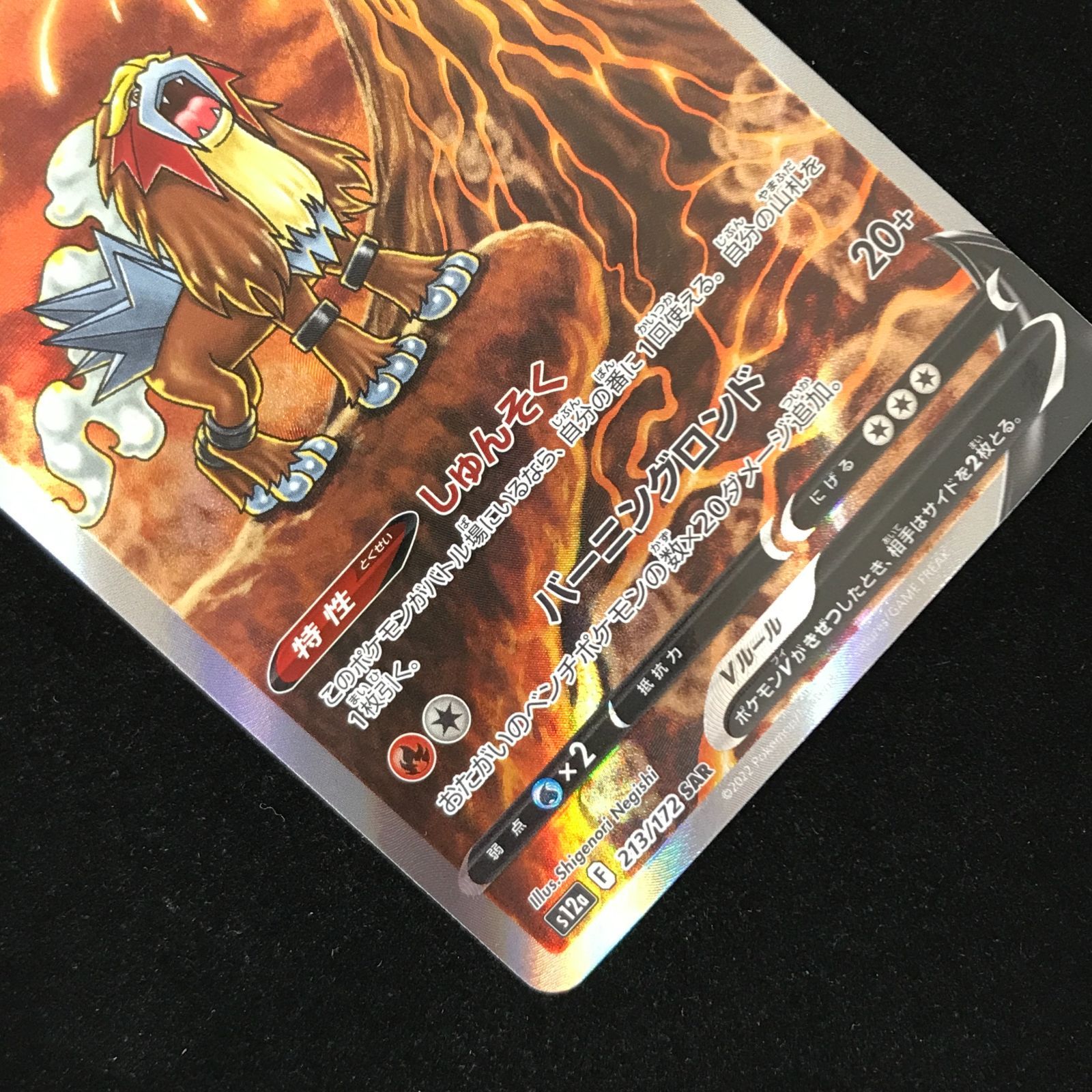 ポケモンカードゲーム ポケカ エンテイV SAR s12a-213/172 ハイクラス