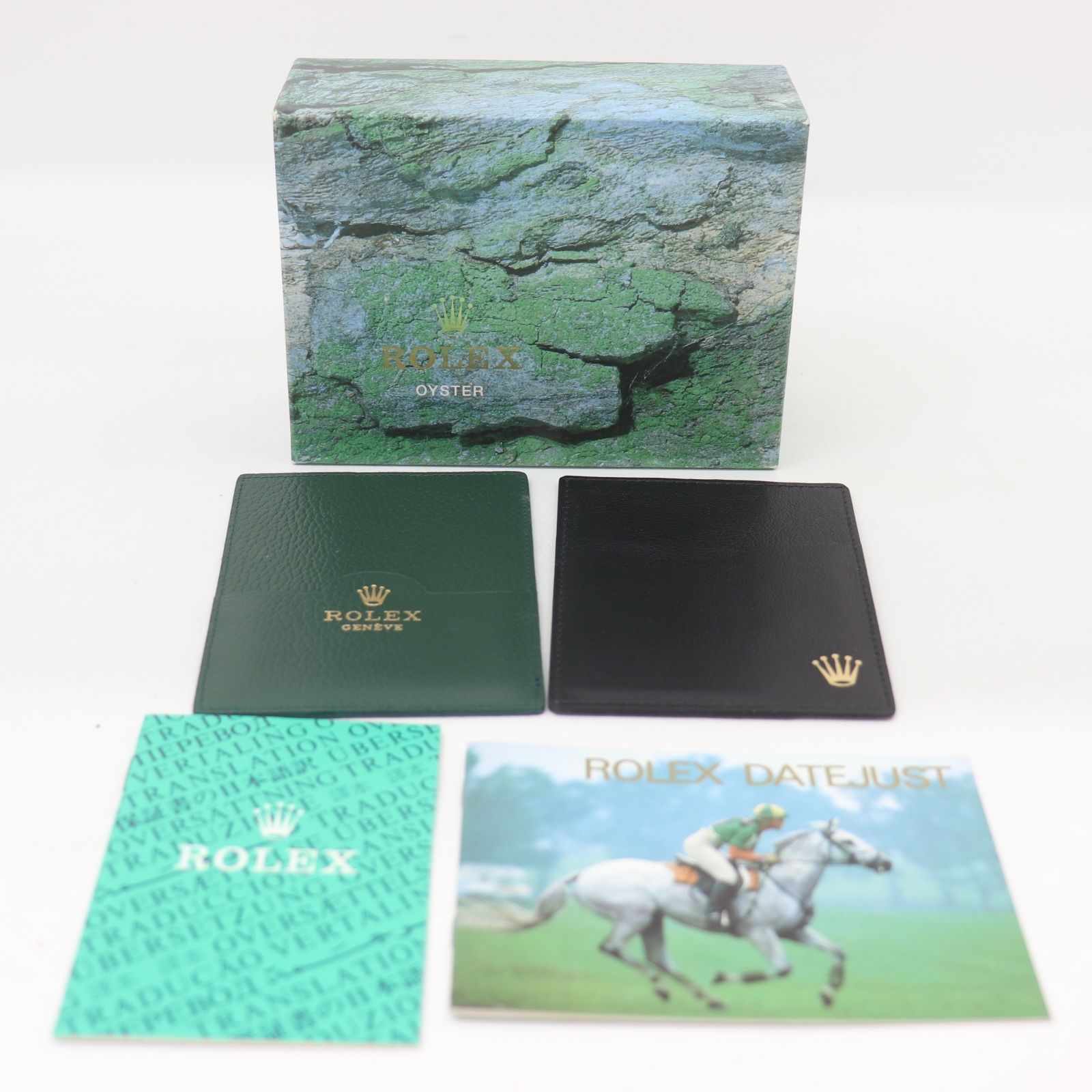 ロレックス 68.00.01. ROLEX 箱と　レザーケース 緑 IT2PGD1RI0SW ROLEX ロレックス 箱 68.00.55 ケース 外箱 内箱 冊子