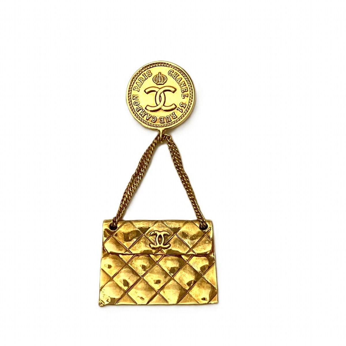 CHANEL シャネル ブローチ ココマーク クローバー ブタ 5 01A GP
