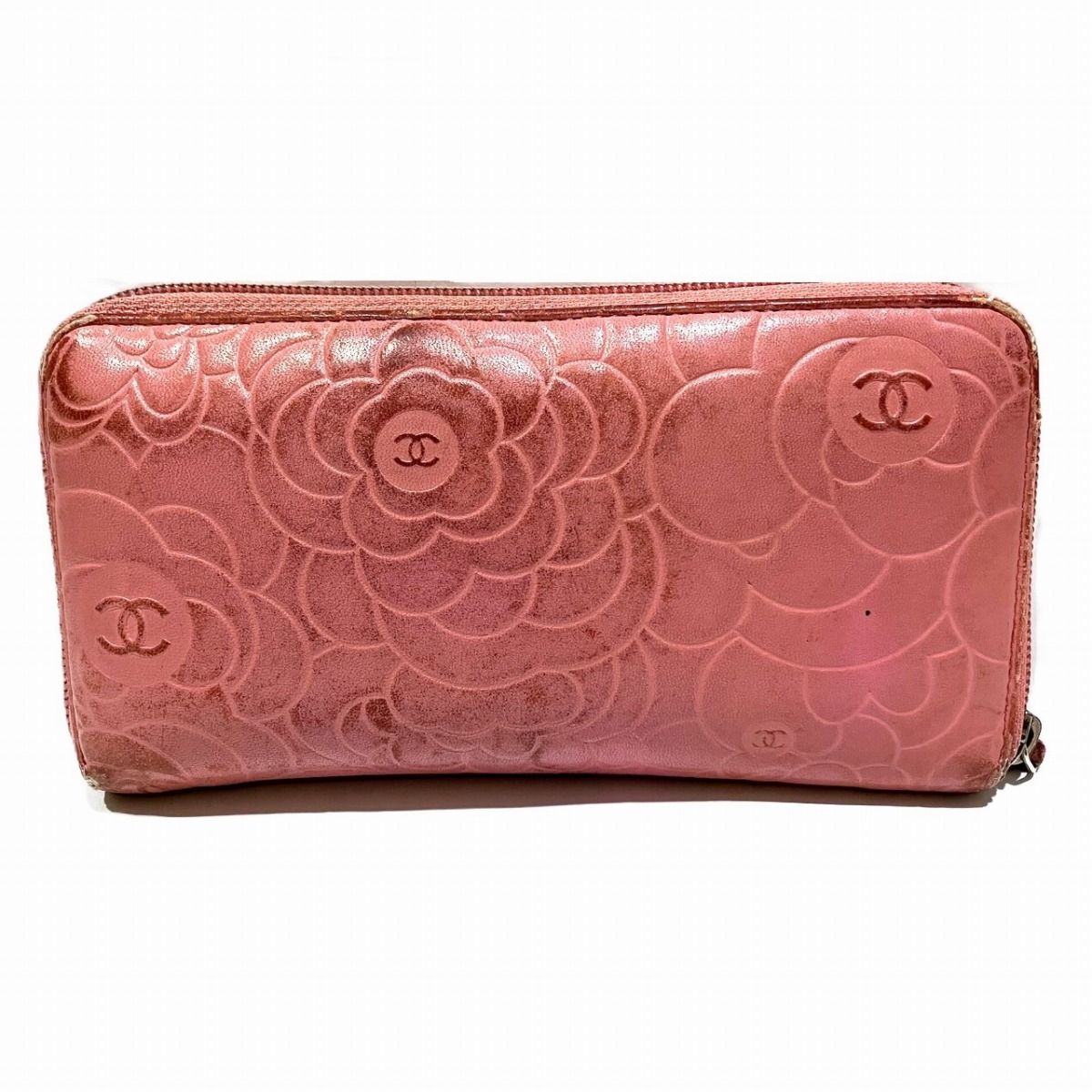 シャネル CHANEL カメリア 長財布 レザー レディース - メルカリ