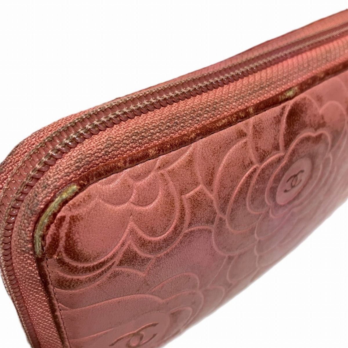 シャネル CHANEL カメリア 長財布 レザー レディース - メルカリ