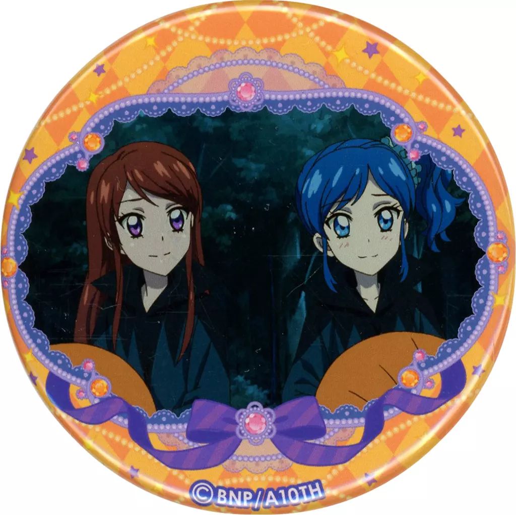 中古】バッジ・ピンズ [単品] 霧矢あおい＆紫吹蘭 缶バッジ 「アイカツ