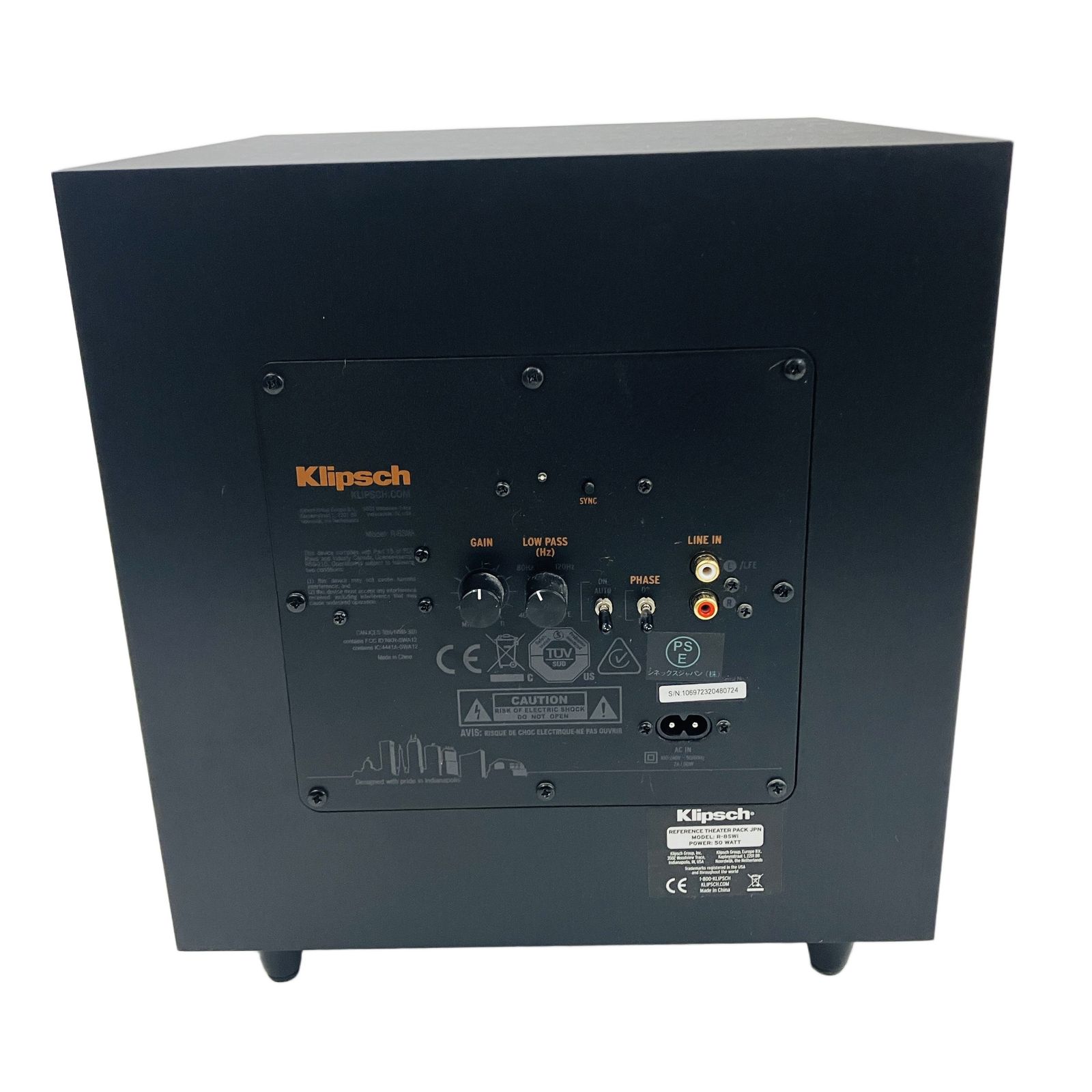 Klipsch R-8SWi ワイヤレス サブウーファー 8インチ スピーカー