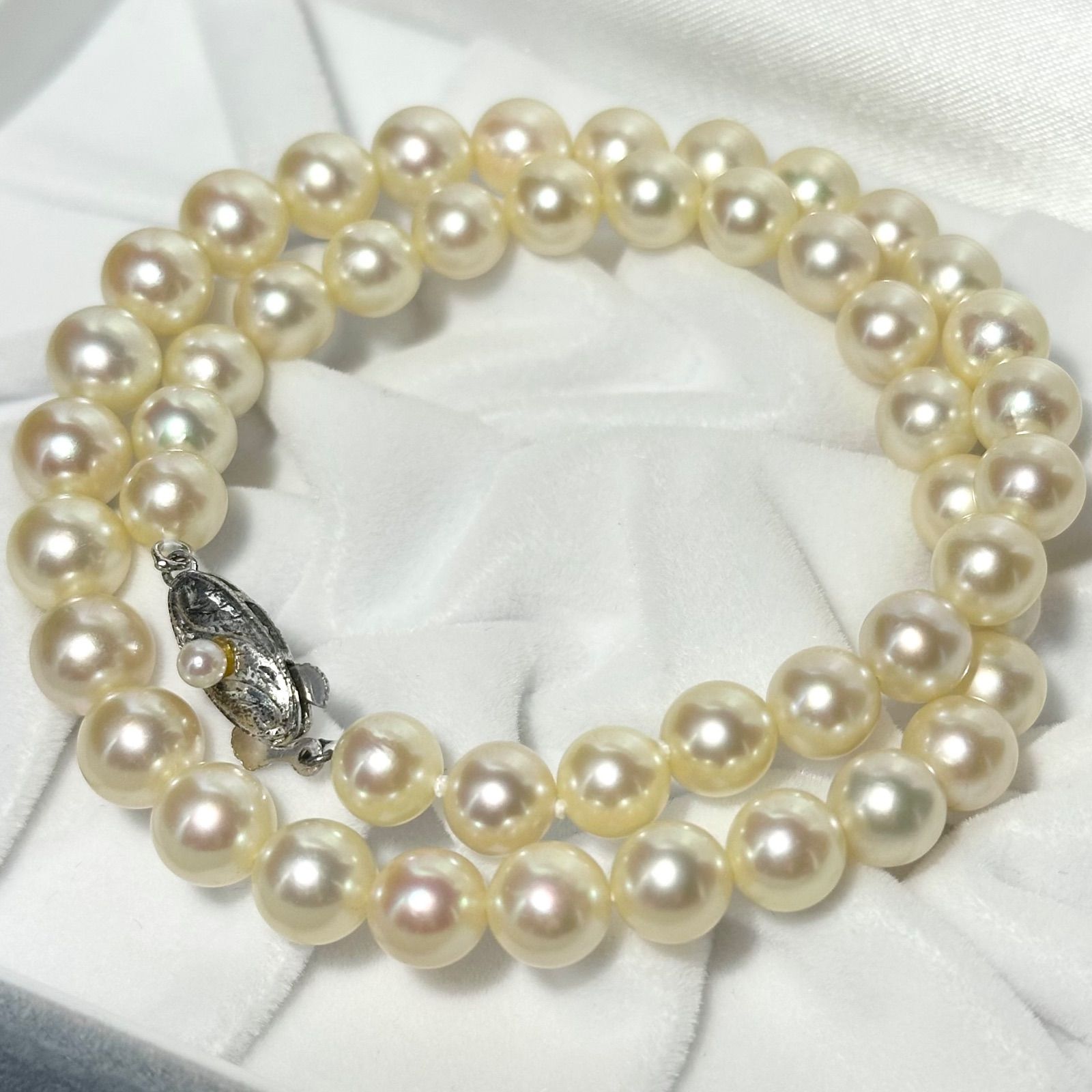 極美品✨テリ良 アコヤパール 7.9mm ネックレス 本真珠 あこや 照り良