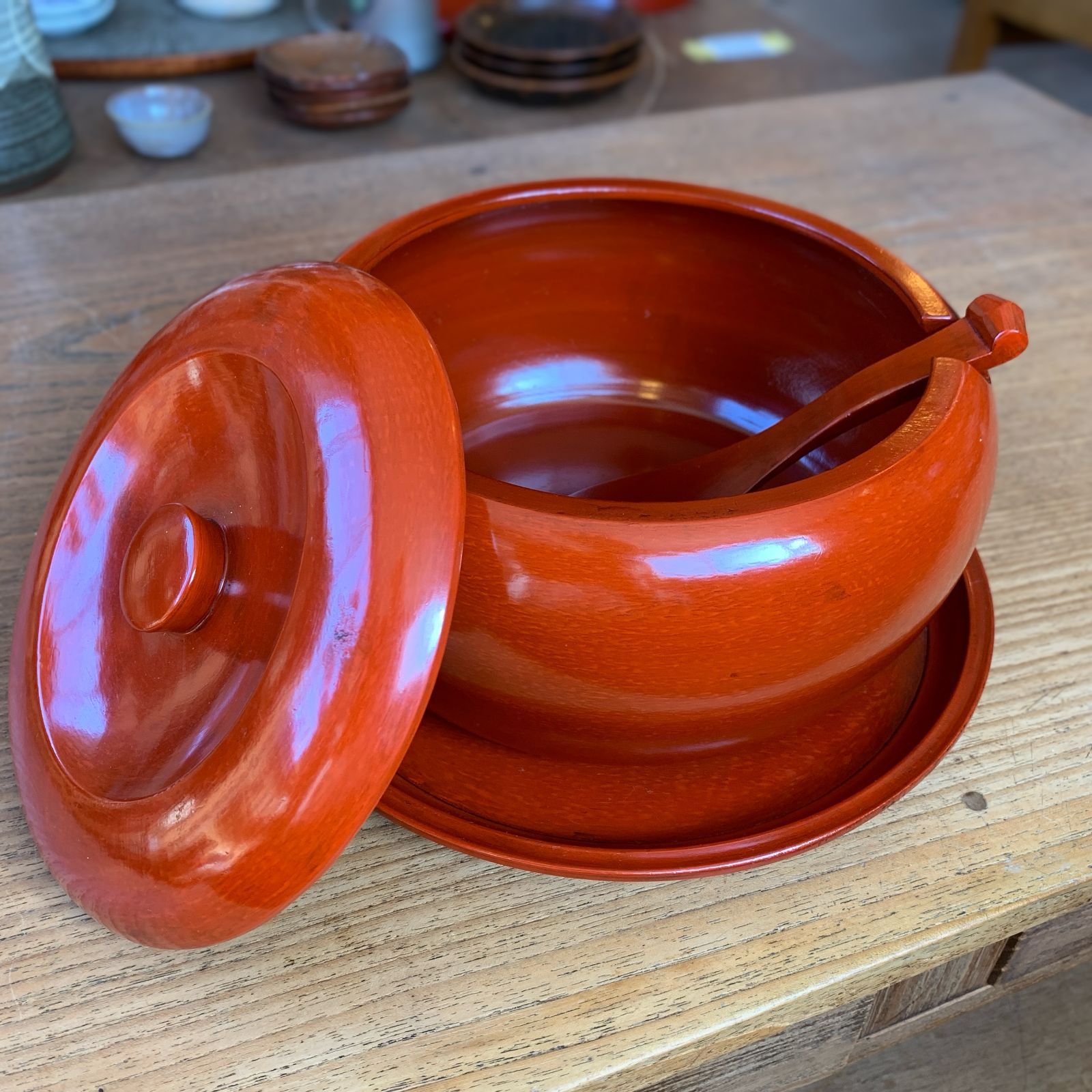 後藤塗 お櫃 おひつ 天然木 漆塗り 敷盆付き 讃岐漆器 香川 /HM-0279