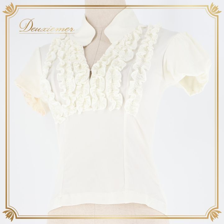 DOCE del FLAMENCO フラメンコブラウス フラメンコ 衣装 トップス ブラウス ホワイト系 ドセデルフラメンコ