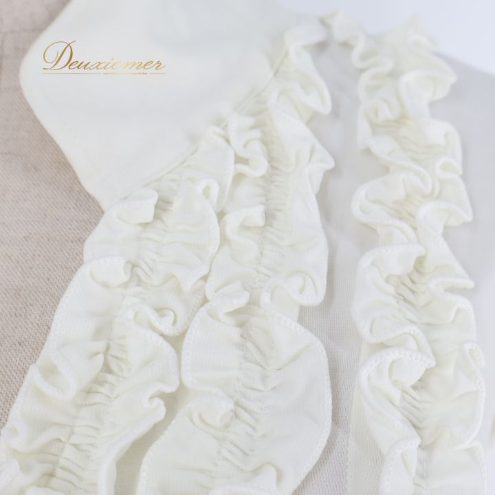 DOCE FLAMENCO フリルホワイトトップス S 白 フラメンコ 衣装 トップス ブラウス ホワイト系 ドセデルフラメンコ