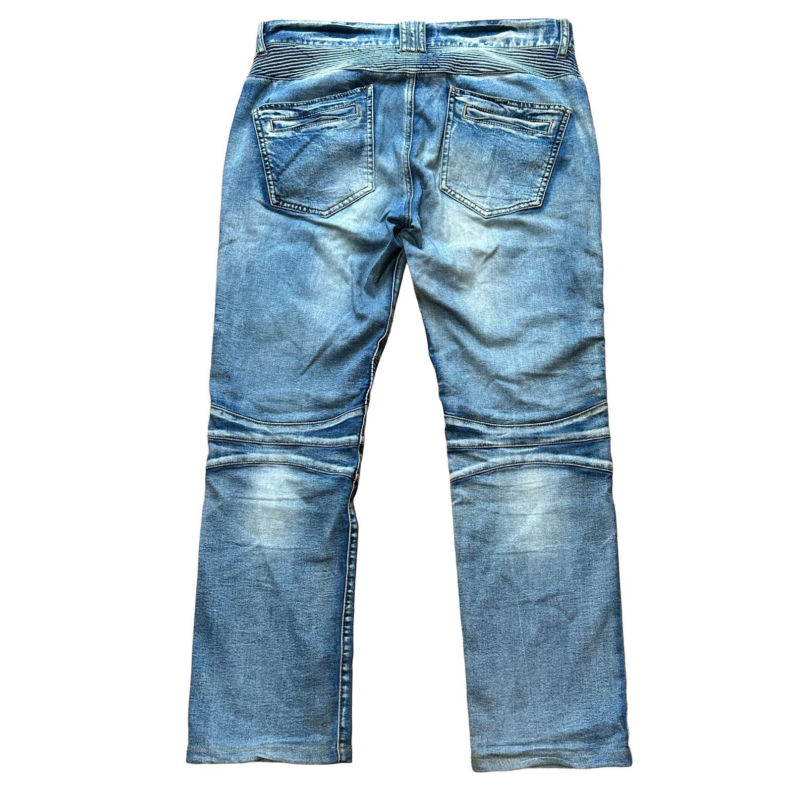 in the attic homme 00s Y2K バイカーデニムパンツ ブルー サイズ82 