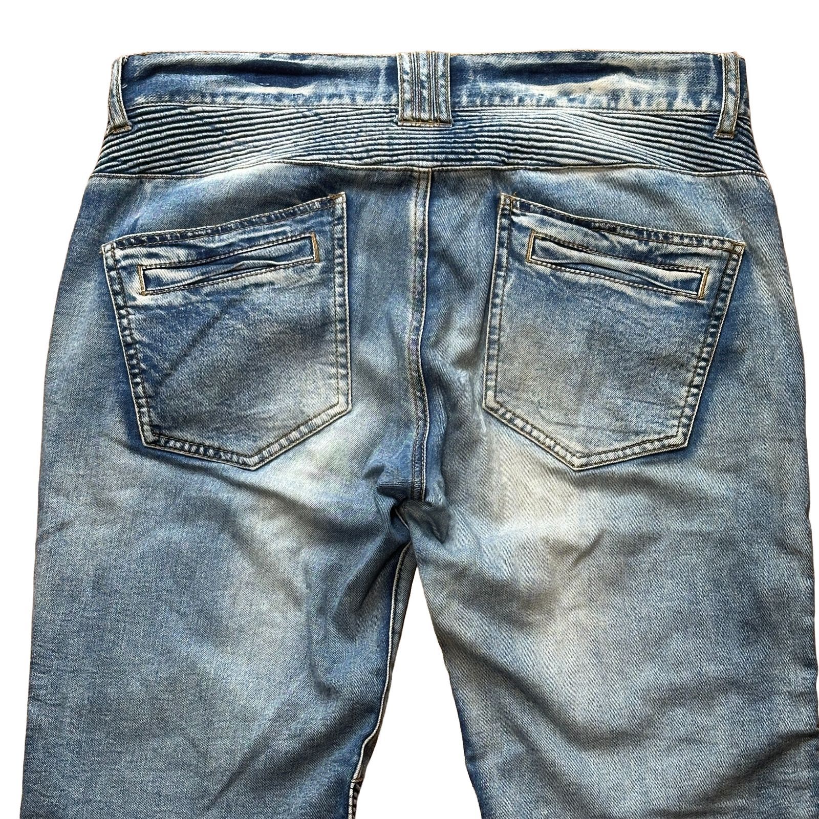 in the attic homme 00s Y2K バイカーデニムパンツ ブルー サイズ82