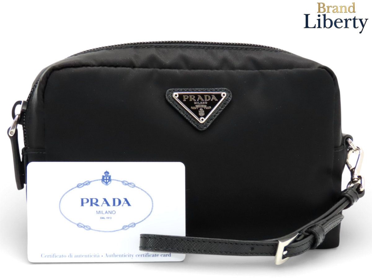 ほぼ新品】プラダ PRADA VELA ナイロン ポーチ コスメポーチ 化粧 
