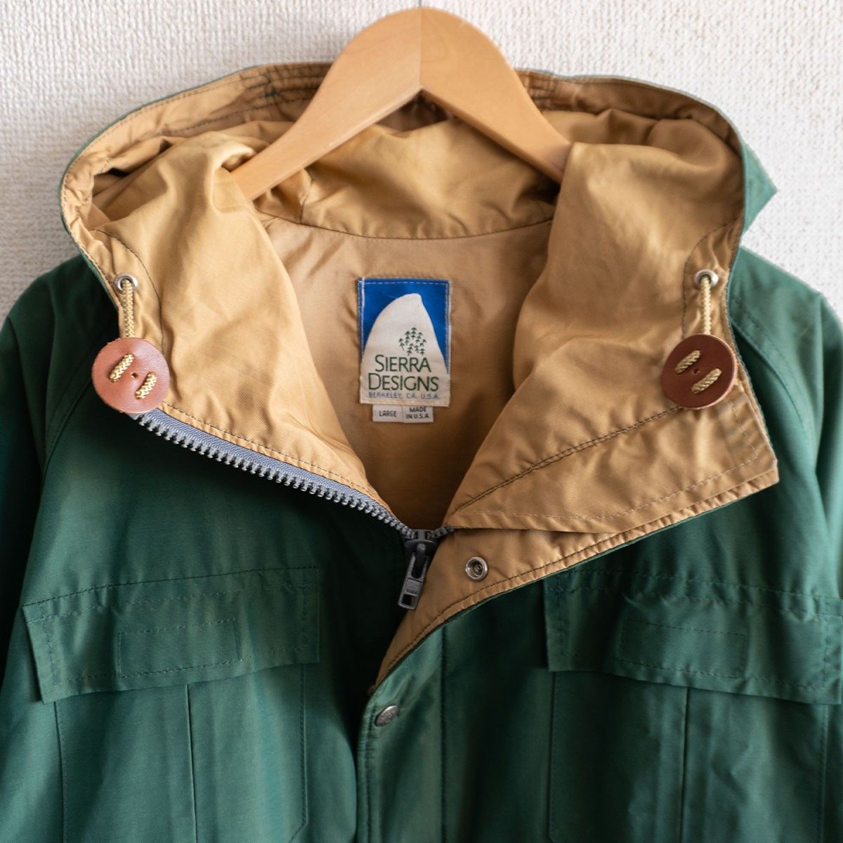 【雰囲気抜群】Sierra Designs 【USA製 60/40クロス マウンテンパーカー】 L グリーン ジャケット シエラデザイン 26030108 雰囲気抜群】Sierra Designs 【USA製 60/40クロス マウンテンパーカー
