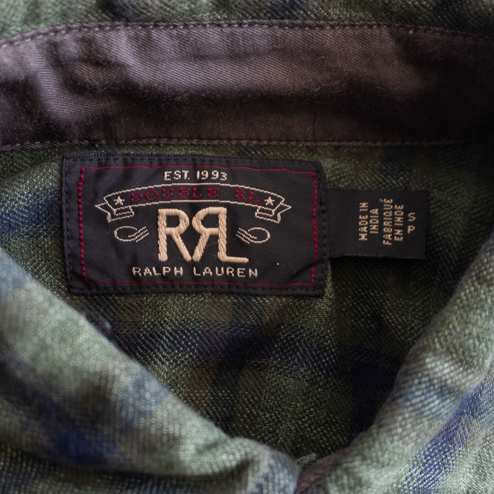 美品】RRL【オンブレチェック ワークシャツ】S ダブルアールエル