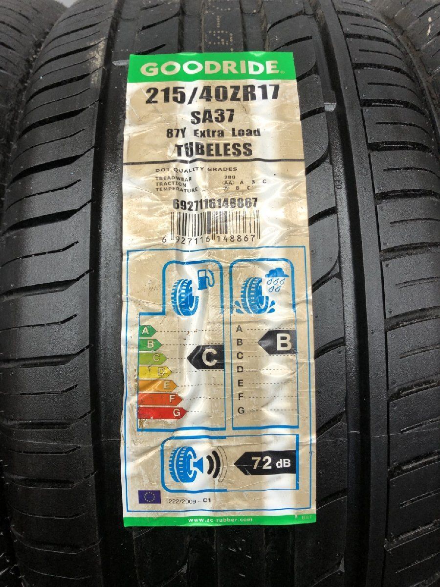 新品】GOODRIDE SPORT SA-37 215/40ZR17 87Y 17インチ 夏タイヤ 4本 20 