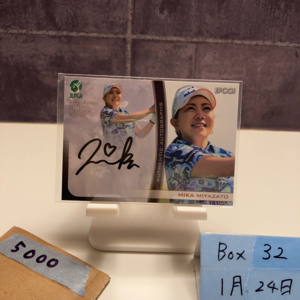 2021 EPOCH 宮里美香 Mika Miyazato 012/100 直筆サインカード 日本女子プロゴルフ協会 女子プロゴルフ JLPGA カード