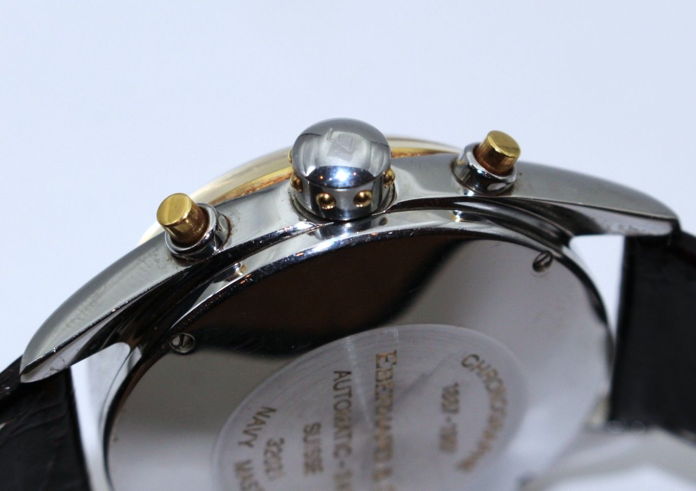  VRW-1651 時計 EBERHARD エベラール 32021 トリプルカレンダー クロノグラフ W文字盤 メンズ 自動巻き 稼働品 春コーデ 自動巻き時計 腕時計(アナログ)