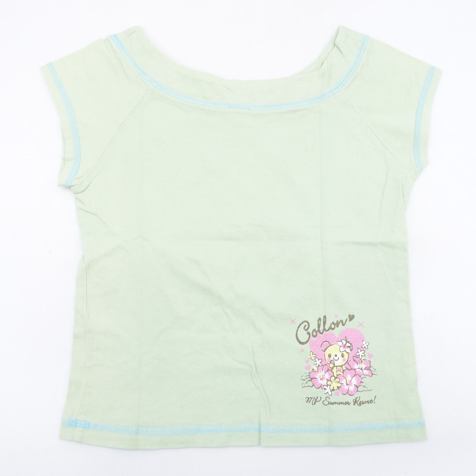 mezzo piano ベリエちゃん Tシャツ 140 半袖 ミントグリーン ピンク