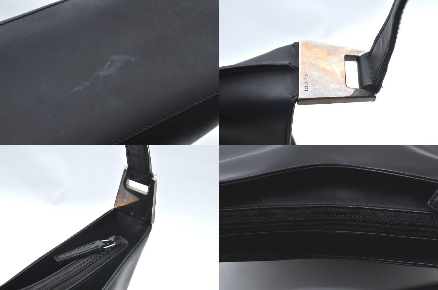 GUCCI グッチ ショルダートートバッグ エナメル ブラック L3019 - メルカリ