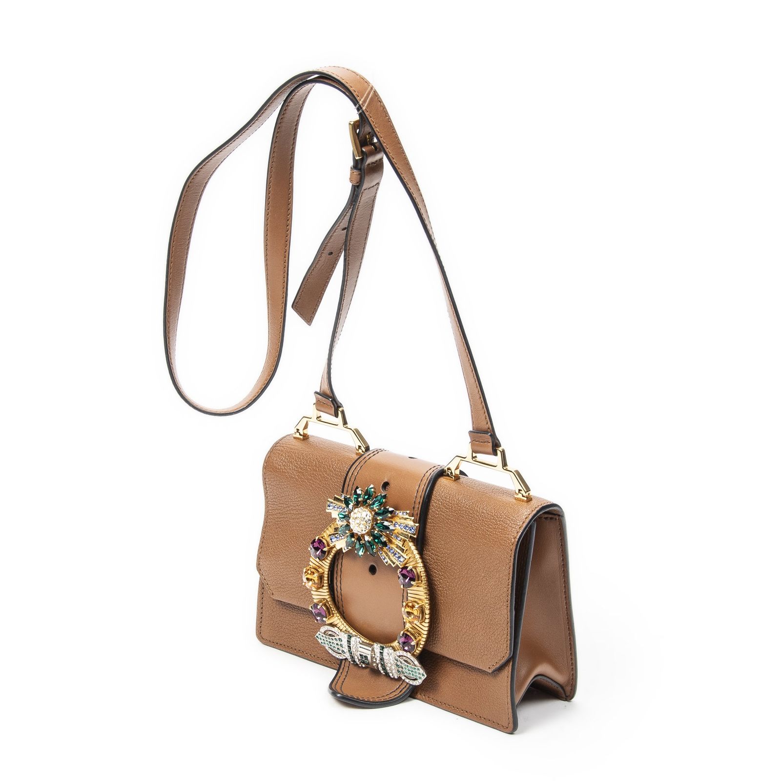 中古] MIU MIU ミュウミュウマドラスクリスタルジュエルエンベリッシュ