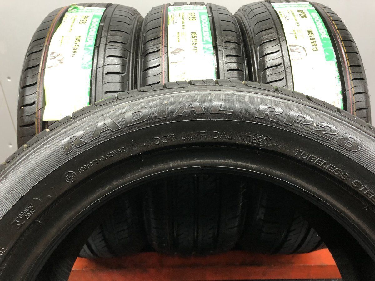 【新品】GOODRIDE RP28 185/55R15 82V 15インチ 夏タイヤ 4本 20年製 ベリーサ コルト bB マーチ デミオ フィットアリア等　(STW020) 新品】GOODRIDE RP28 185/55R15 82V 15インチ 夏タイヤ 4本 20年製