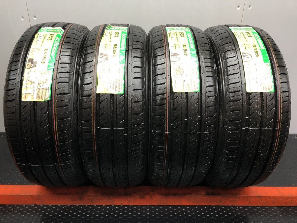 【新品】GOODRIDE RP28 185/55R15 82V 15インチ 夏タイヤ 4本 20年製 ベリーサ コルト bB マーチ デミオ フィットアリア等　(STW020) 新品】GOODRIDE RP28 185/55R15 82V 15インチ 夏タイヤ 4本 20年製