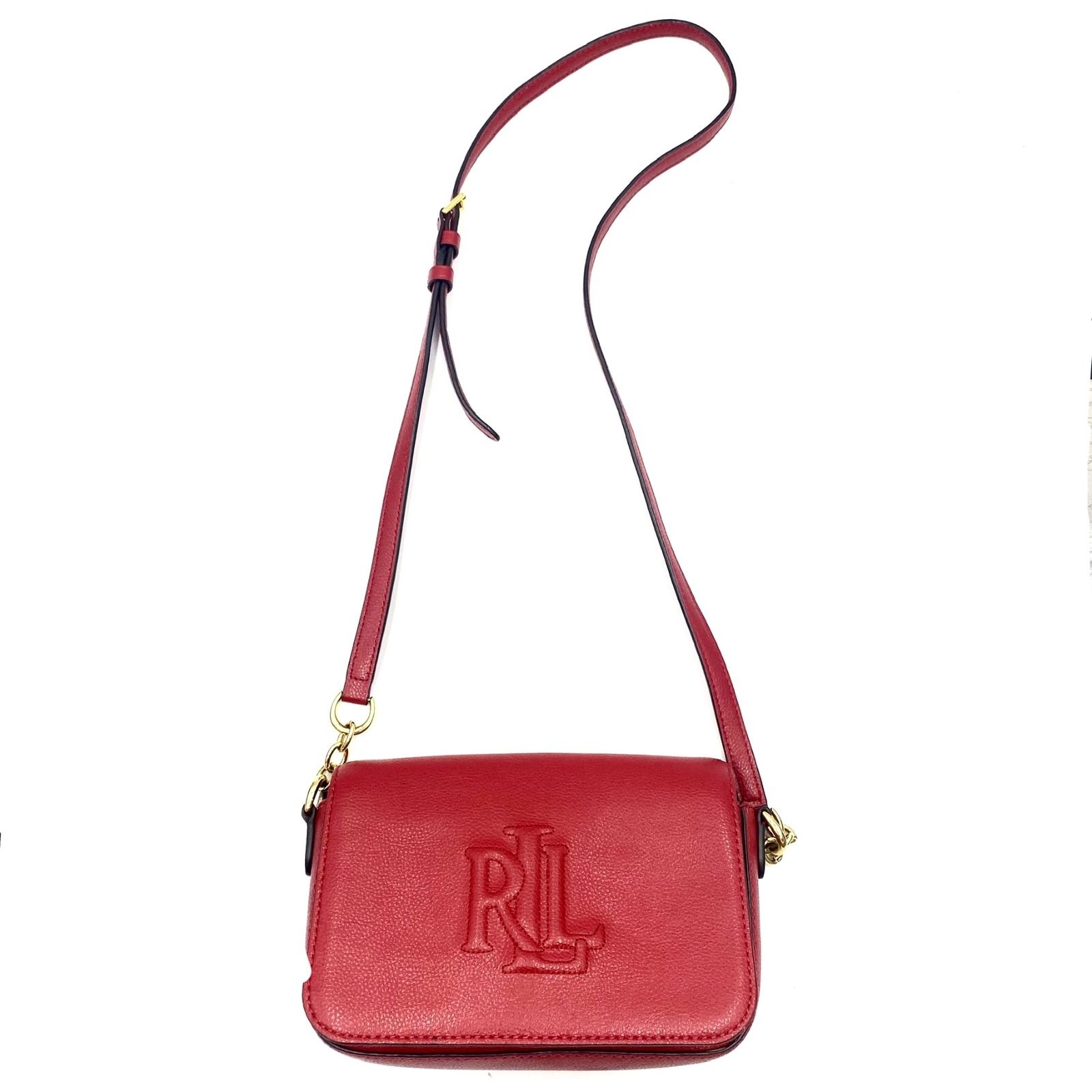 RALPH LAUREN ラルフローレン ショルダーバッグ 斜めがけ エンボス 