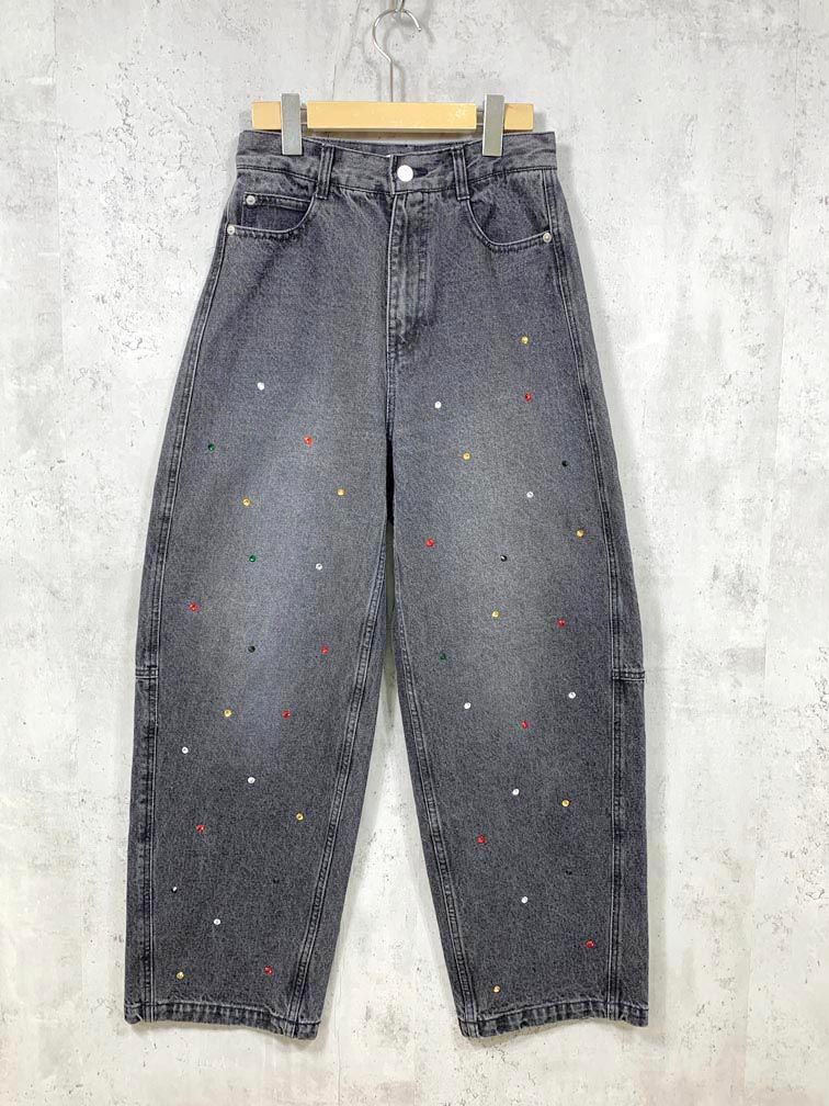 Ameri VINTAGE アメリヴィンテージ JEWEL BIJOU WIDE DENIM パンツ