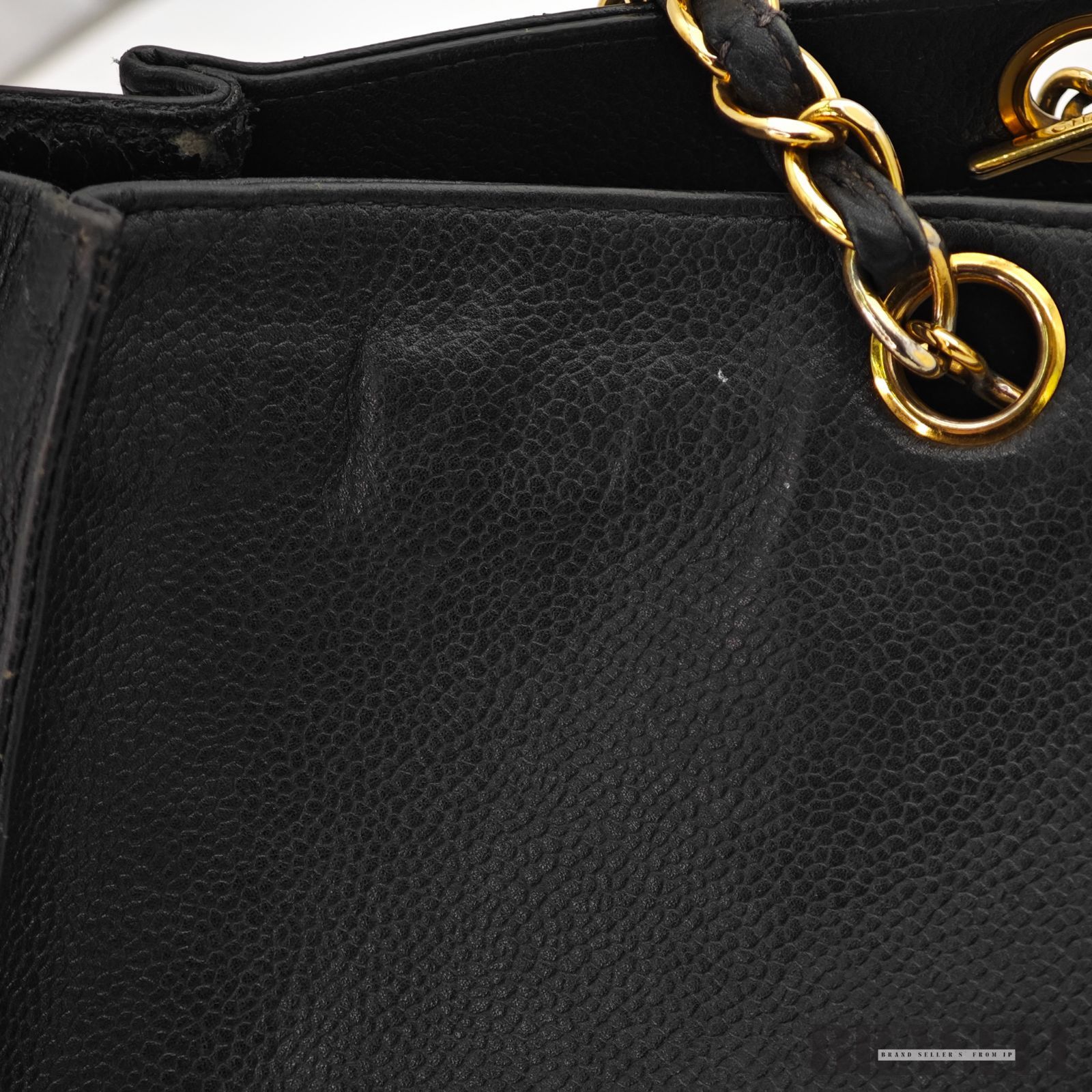 CHANEL ラムスキン チェーントート デカココ ココマーク バッグ トート