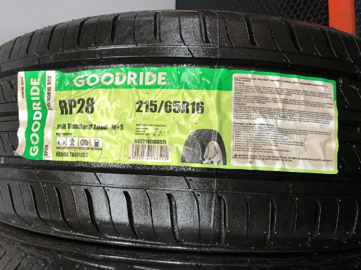 【新品】GOODRIDE RP28 215/65R16 98H 16インチ 夏タイヤ 4本 20年製 アルファード ヴェルファイア T31エクストレイル等　(STY071) 新品】GOODRIDE RP28 215/65R16 98H 16インチ 夏タイヤ 4本 20年製