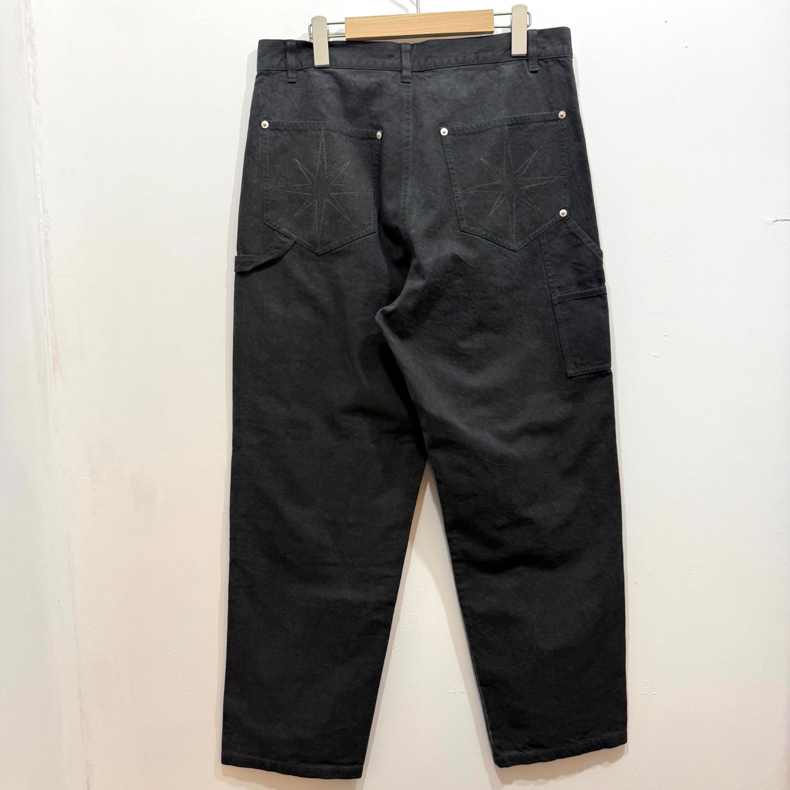 BoTT Pigment Dyed Work Pant ダブルニーパンツ ブラック 32【送料込み 