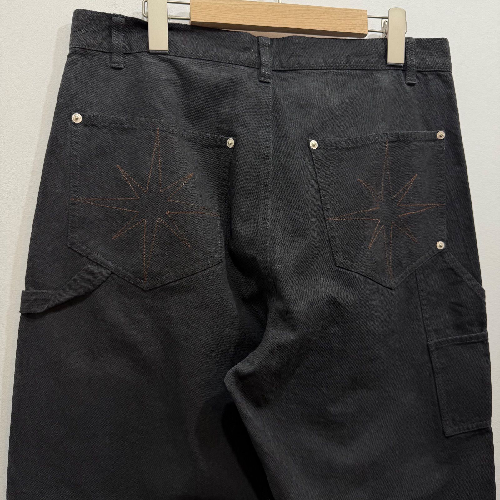 BoTT Pigment Dyed Work Pant ダブルニーパンツ ブラック 32【送料込み 