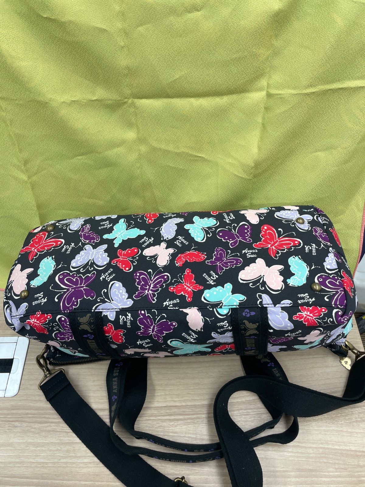 ANNA SUI（アナスイ）総柄蝶モチーフ 2WAYボストンバッグ・ショルダー 