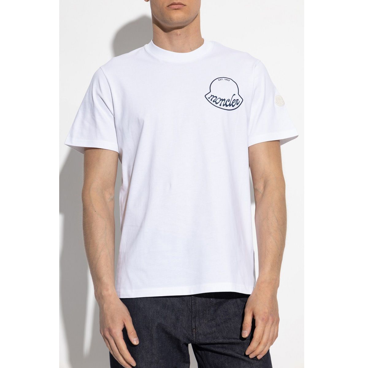 極美品◇モンクレール MONCLER ホワイト Tシャツ M Tシャツ ポケット付 