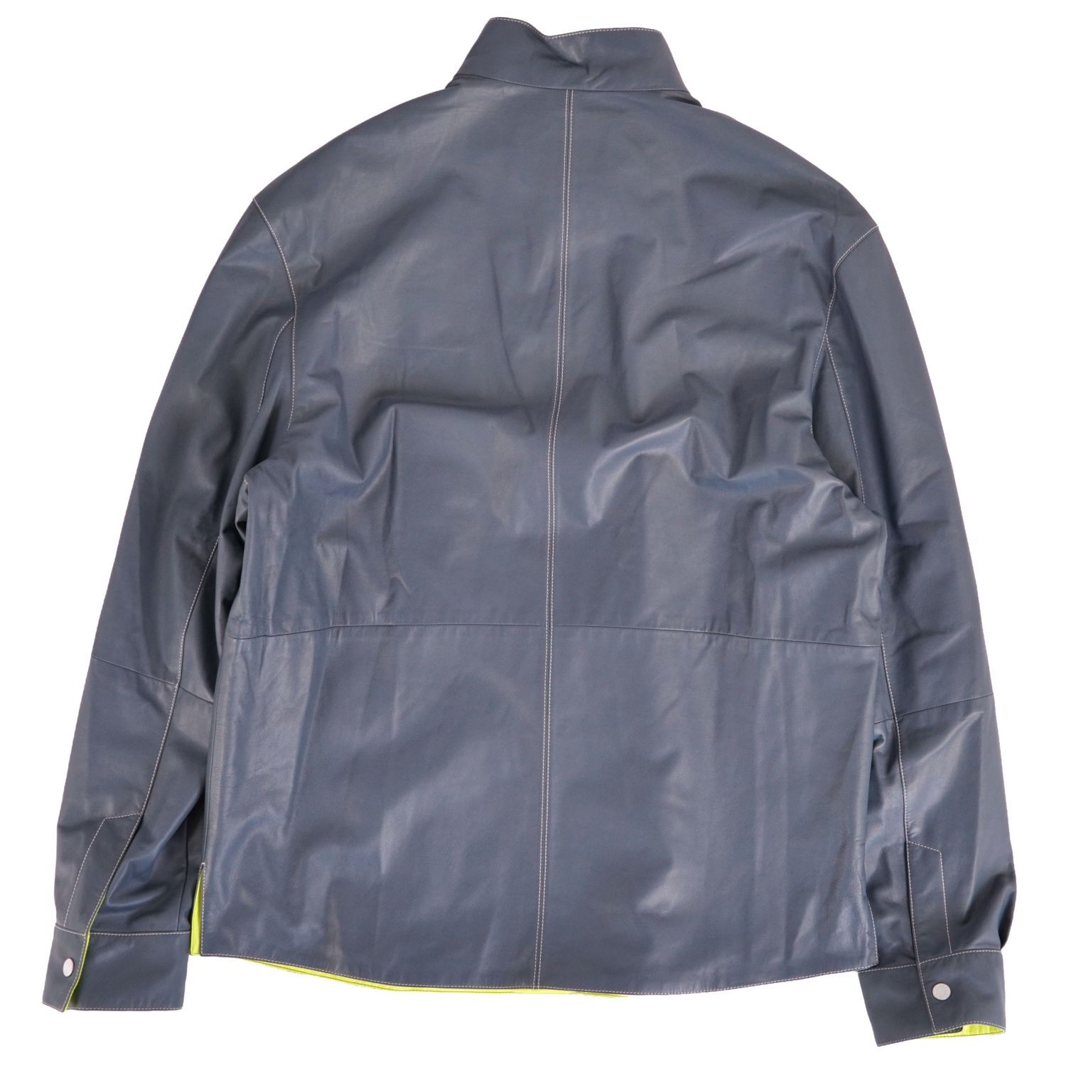 極美品 エルメス HERMES レザージャケット スタンドカラー セリエ