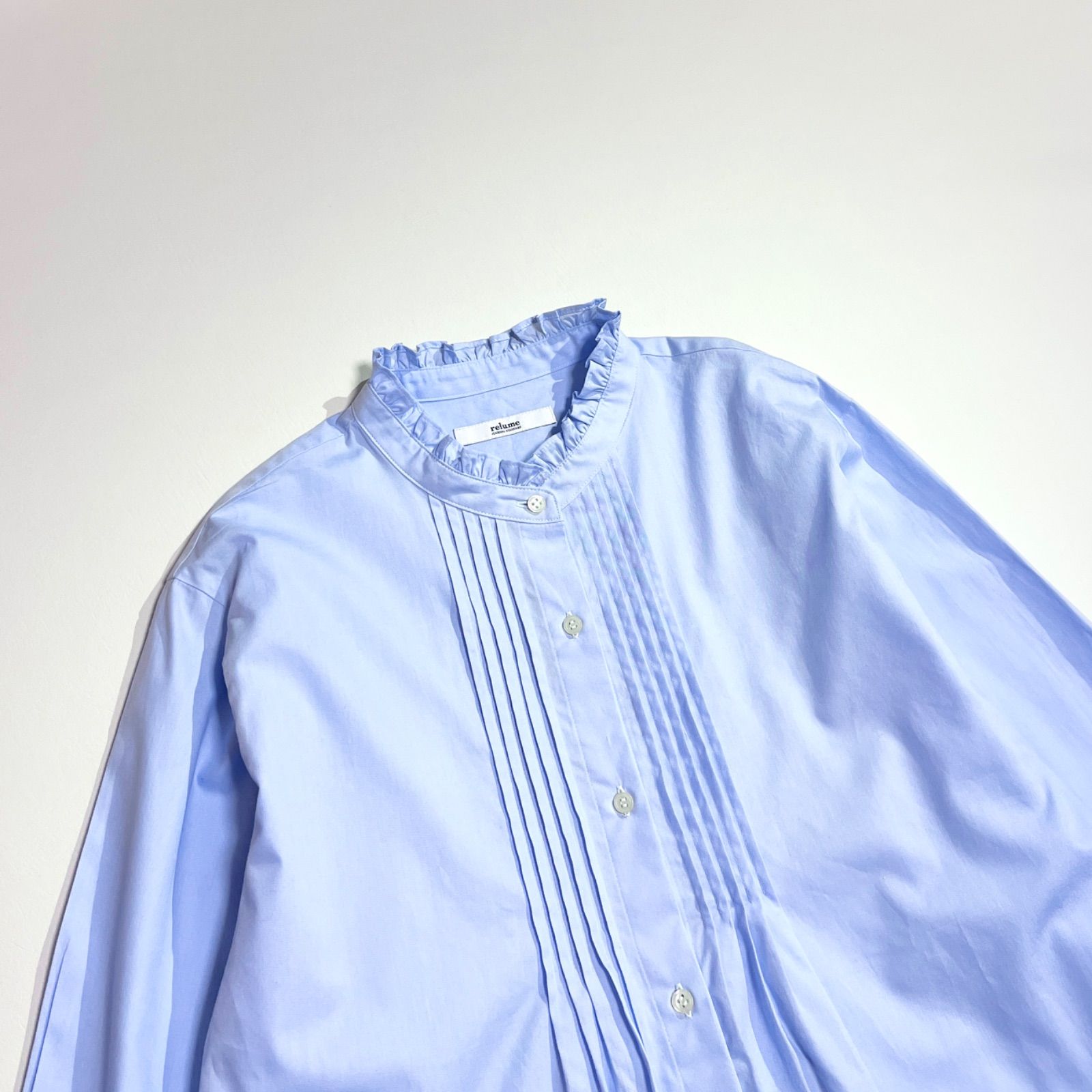 kW03 JOURNAL STANDARD relume 2024SS ピンタック フリル シャツ 